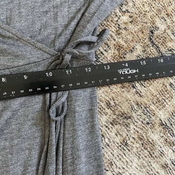 Rolla Coaster NWT Wrap Front Split Maxi Dress Womens Sz M Gray Made In USA Rayon - Picture 12 of 14